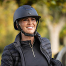 Caracas ratsastuskypärä mips, sileä musta kimalteella