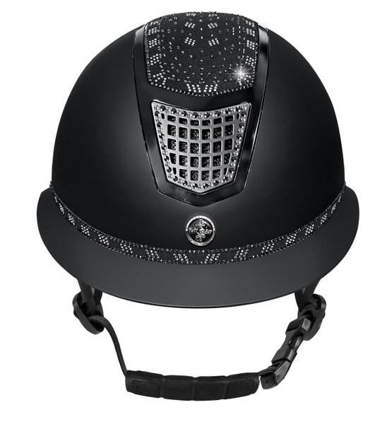 FP Quantinum EOS 2.0 Matt ratsastuskypärä aurinkolipalla, musta