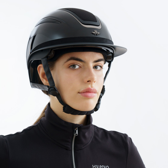 HV Polo Magnifica Mips ratsastuskypärä, musta glossy