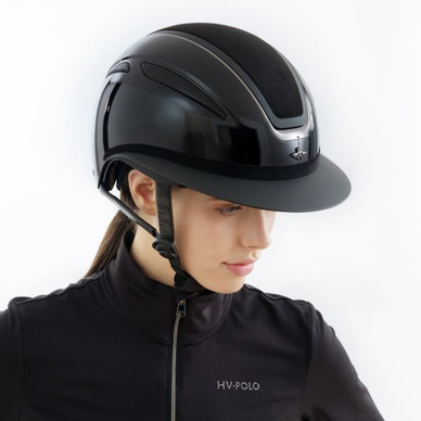 HV Polo Magnifica Mips ratsastuskypärä, musta glossy