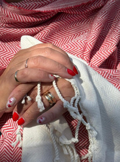 CotonIQ Venezuela-hamampyyhe, punainen, jättikoko 100x180cm