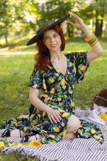 Dolly & Dottyn Georgina Lemon-maksimekko