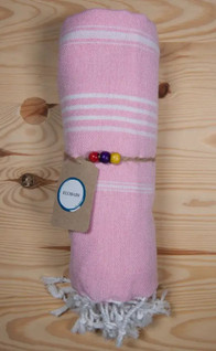 Ecobain hamampyyhe, jättikoko 100 x 180 cm, vaalea pinkki