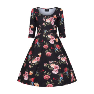 Lady Vintage Betty Evening Roses-mekko