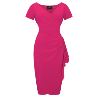Lady Vintage Elsie Cerise-mekko