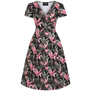 Lady Vintage Lyra Flamingo Palm-mekko