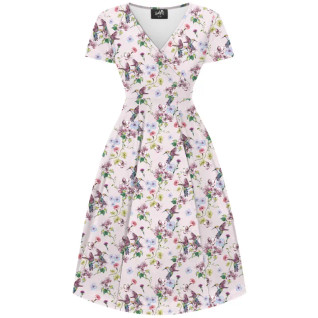 Lady Vintage Lyra Pink Hummingbird -mekko