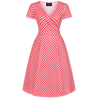Lady Vintage Lyra Red Gingham-mekko