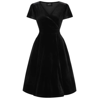 Lady Vintage Lyra Velvet Black -mekko
