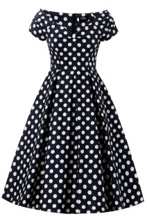 Dolly & Dottyn Black White Polka Dot -mekko