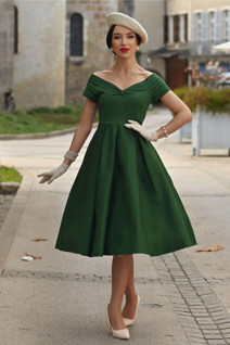 Dolly & Dottyn Lily Emerald Green-mekko