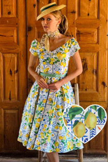 Dolly & Dottyn Lily Lemon -mekko