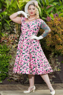 Dolly & Dottyn Lily Pink Poppy -mekko