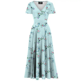 Lady Vintage Lyra Duck Egg Blue Floral -maximekko