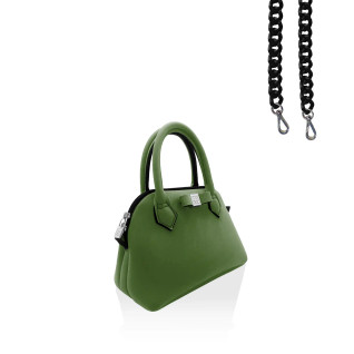 Princess Mini -olka/käsilaukku, Olive, HANDMADE IN ITALY!