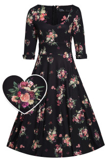 Dolly & Dottyn Scarlette Black Floral -mekko
