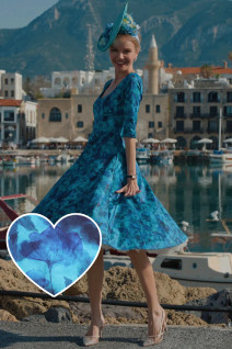 Dolly & Dottyn Scarlette Blue Floral -mekko BLACK FRIDAY ALE!