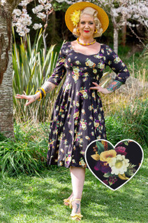 Dolly & Dottyn Scarlette Yellow Floral -mekko