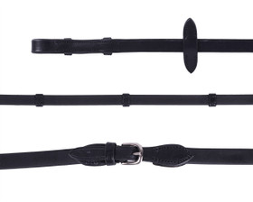 Biothane ohjat stoppareilla musta QHP 2115