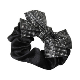 SD Design musta Diamond scrunchie rusetilla J-220