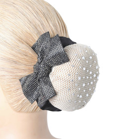 SD Design musta Diamond scrunchie rusetilla J-220