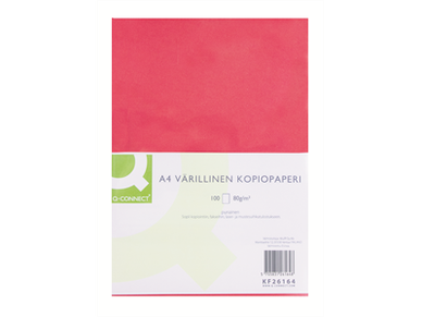 Kopiopaperi O-Connect A4 80g/m2 punainen/100 arkkia.
