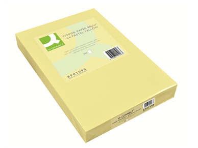 Kopiopaperi Q-Connect A4 80g/m2 vaaleankeltainen/500.