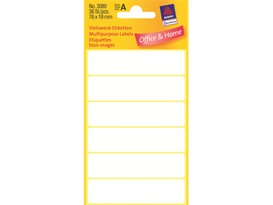 Etiketti Avery 3080 76X19/36