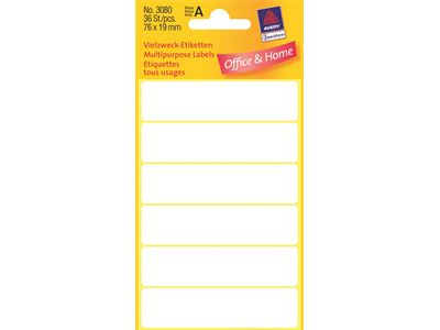 Etiketti Avery 3080 76X19/36