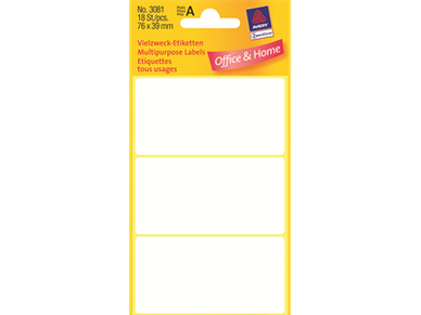 Etiketti Avery 3081 76X39/18