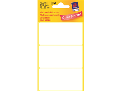 Etiketti Avery 3081 76X39/18