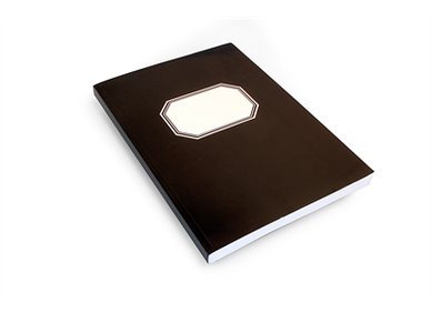 Konttorikirja A4/288 nidottu musta pehmeäkantinen