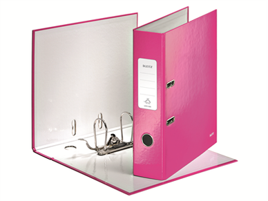 Kartonkimappi Leitz WOW A4 80 mm pinkki 10 kpl