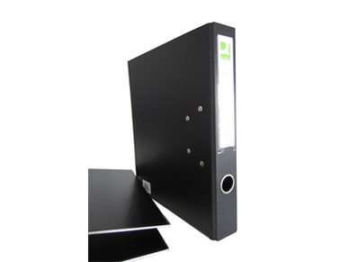 Mappi Q-Connect+ 500 A4 metallivahvike musta 25 kpl