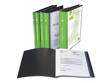 Kokoojakansio Q-Connect A4 PP 10 taskua etutasku musta