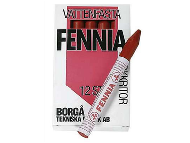 Merkkausliitu Fennia punainen/12 kpl rasia