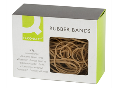 Kumirengas Q-Connect nro 24 1.5X150mm ruskea/100g 