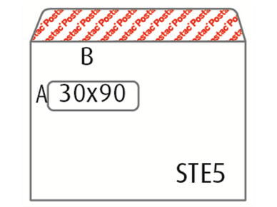 Ikkunakuori E5 Postac STRH 30x90 mm valk/1000 