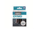 Tarrakasetti Dymo D1 polyesteri 12mm kirkas/valkoinen 
