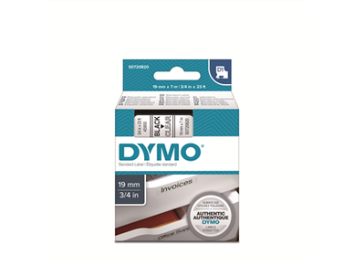  Tarrakasetti Dymo D1 45800 19mm kirkas/musta 