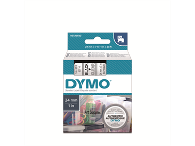  Tarrakasetti Dymo D1 S0720920 24mm kirkas/musta 