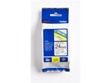  Tarrakasetti Brother TZe251 24mm valkoinen/musta 