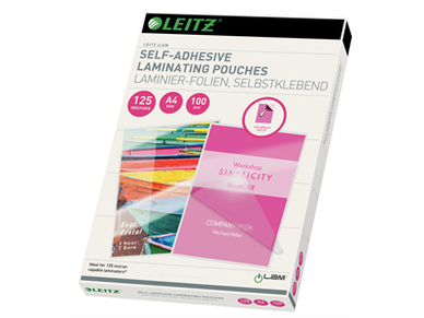 Laminointitasku Leitz A4 125mic/100 itseliimautuva 