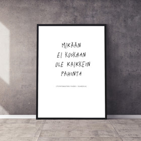 Kakolan seinäteksti juliste ISO 50 x 70