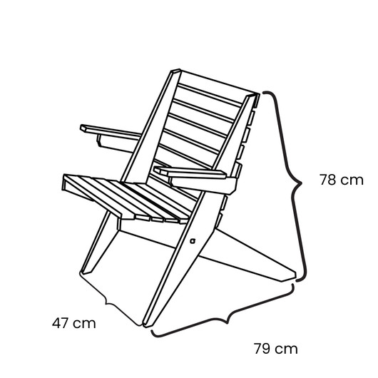 Taitettava puutarhatuoli