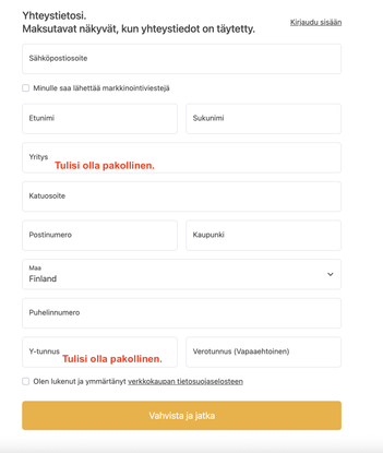 Tuotteen suomenkielinen nimi Kivaa