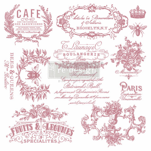 Leimasin - 30 x 30 cm - Prima Re-design Decor Stamp - I See Paris