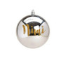 Joulupallo nimellä - 10 cm - Hopeinen
