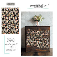 Decoupage-arkki - 48x76 cm - Midnight Amber - Prima Redesign Tissue Paper