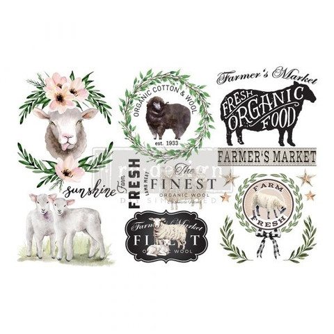 Siirtokuva - 45x30 cm - Sweet Lamb - Prima Redesign Decor Transfer